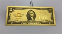 U.S. Collectible Gold Banknote