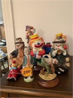 LOT OF CLOWN FIGURINES