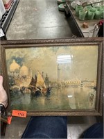 VINTAGE VENICE LITHO PRINT