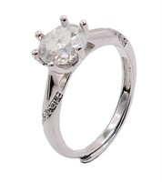 925S 1.0ct Moissanite Diamond Solitaire Ring