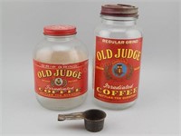 Old Judge Irradiated Coffee Jars.(2).Scoop