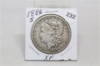 1886 S XF Morgan Silver Dollar
