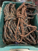 Tote full of rope various kinds and lenghs