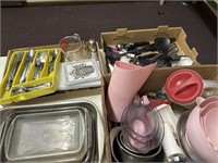 Baking dishes, silverware, utensils, etc.