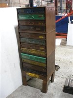 Metal Parts Organizer w/Contents  20x16x60 inches
