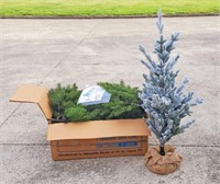 2) LIKE NEW ARTIFICIAL PLASTIC CHRISTMAS TREES