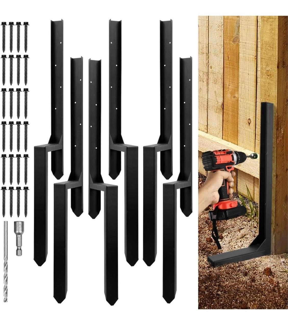 Heavy Duty Steel Fence Post Set of 6