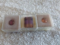 Red topaz, Ametrine & Rio Grande citrine stones