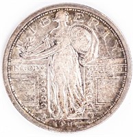 Coin 1917 Type I Standing Liberty Quarter XF