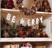 $46 Pack of 2 Be Merry Garland