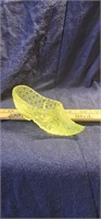 Vaseline Uranium Daisy and Button Shoe Slipper