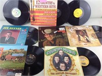 Vinyl records including the statler brothers,