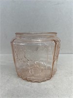 Pink depression cookie jar no lid