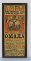 Faux Wood Frame Union Pacific Railroad Sign