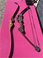 Ben person long bow and browning compound bow