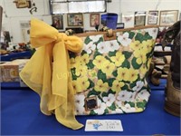 DOONEY & BOURKE TOTE AND A VIBRANT YELLOW SCARF