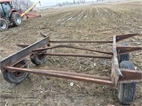 2 trailer axle w/ electric brakes & frame-4 tires