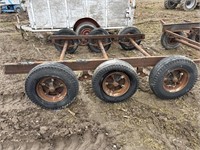 3 trailer axle - partial frame - 6 tires
