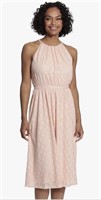 Sz 4 Diamond Motif Lace Dress - Pink -