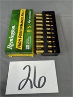 (1 box) 222 Remington 50 Grain PSP, 20 cartridges