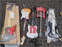 (5) Playstation Guitar Hero Guitars NO DONGLES