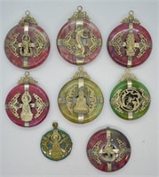 Antique / Vintage Chinese Jade Bi Disk Amulets