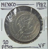 1982 Mexican 20 pesos