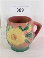 Roseville Pottery Peony Mug USA
