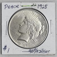1925 SILVER PEACE DOLLAR