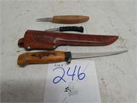 Filet knife, Whittle Jack and small knife