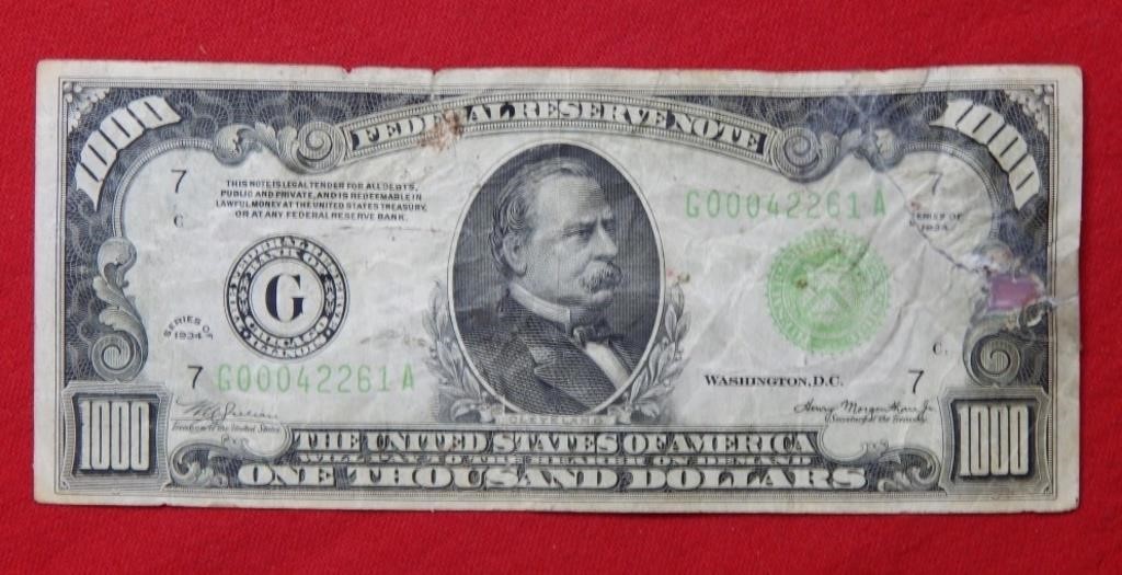 1934 $1000 Federal Reserve Note