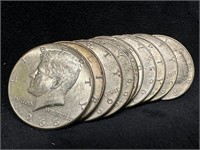 10 Kennedy Half Dollars 1965-1969