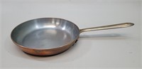 Copper Brass Handle Pan vtg 8in