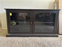 2-Door Glass Front TV Stand