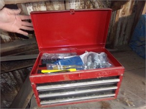 Red Tool Box with misc tools