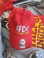 NFL CHIEFS Adult adjustable hat red afc champions