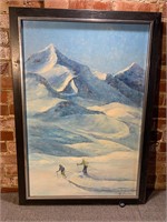 Mountain Ski Scene, Painting, Mary Hardt Yingling