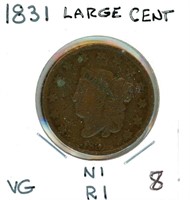 1831 Large Cent - Classic Head, VG