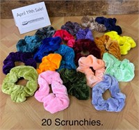 Lot of 20 Scrunchies (assorted colours)