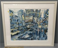 Times Square MCM Abstract Lithograph 129/150