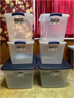 Lot of 6 Storage Totes