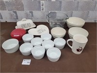 modern dishes and mugs