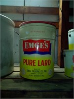 50 lb. Emge Pure Lard can