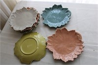 SET OF 8 LEAF PLATES