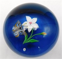 1977 Baccarat Butterfly Flower Paperweight #78/250