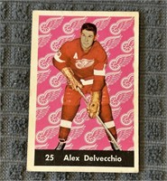 1961-62 Alex Delvecchio Parkhurst Hockey Card #25