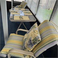Patio Table w/2 Chairs & Cushions