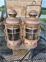 Lot Of 2 Nautical Brass Masthead Lanterns