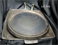 (2) Cast Iron Pans