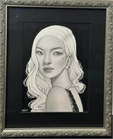 Sarah Joncas "Pearl" Graphite & Ink on Paper